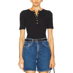 Anine Bing Black Short Sleeve Tee